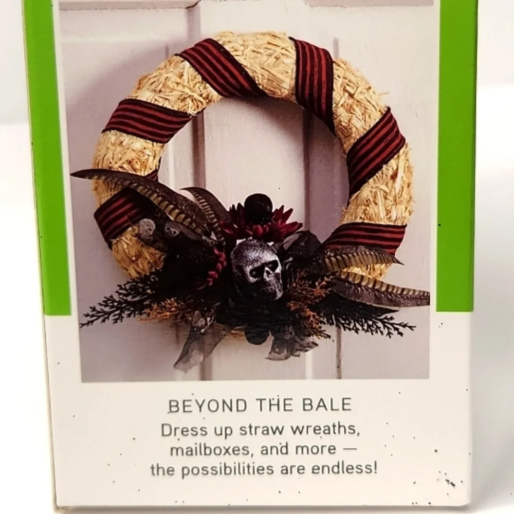 FloraCraft Black Skull Bale Wrap Wreath Decorations